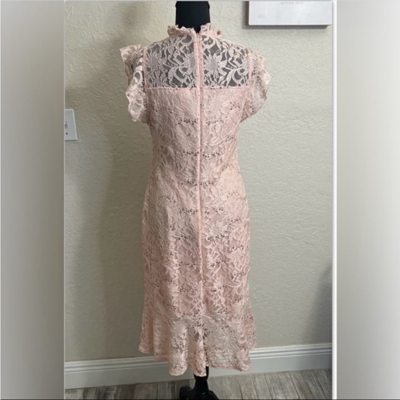 Alexa B Nites Dress Lined Shell Pink Blush Sequins Size 6 - Picture 5 of 7